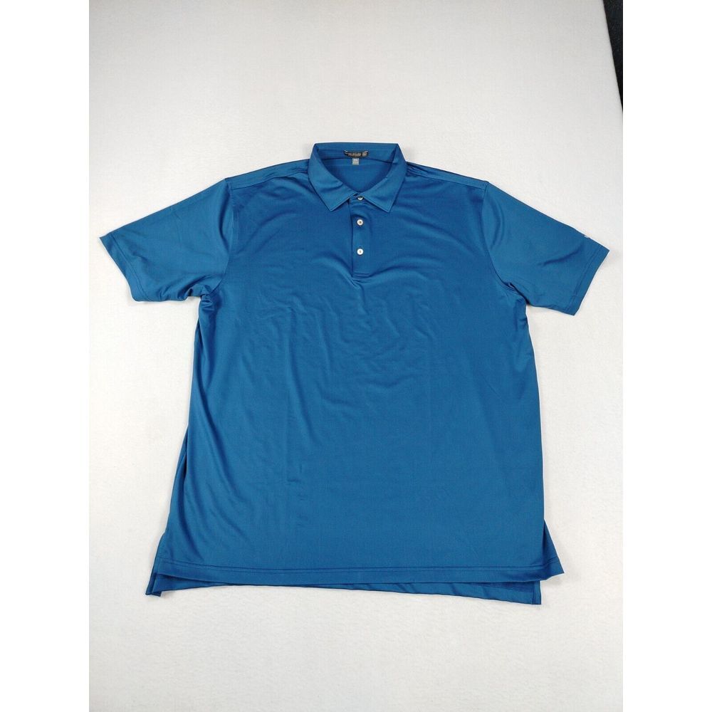 Peter Millar Polo Shirt Men's XXL Blue Westwood Golf Course Texas Summer Comfort